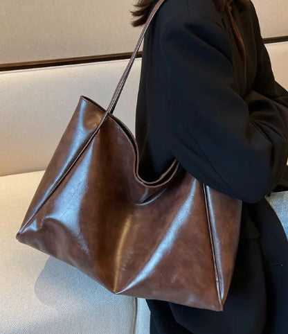 Bolso de hombro de cuero